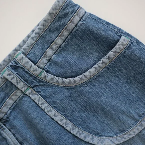 Vintage Y2K Low Rise A-Line Denim Skirt | M - Picture 3 of 5